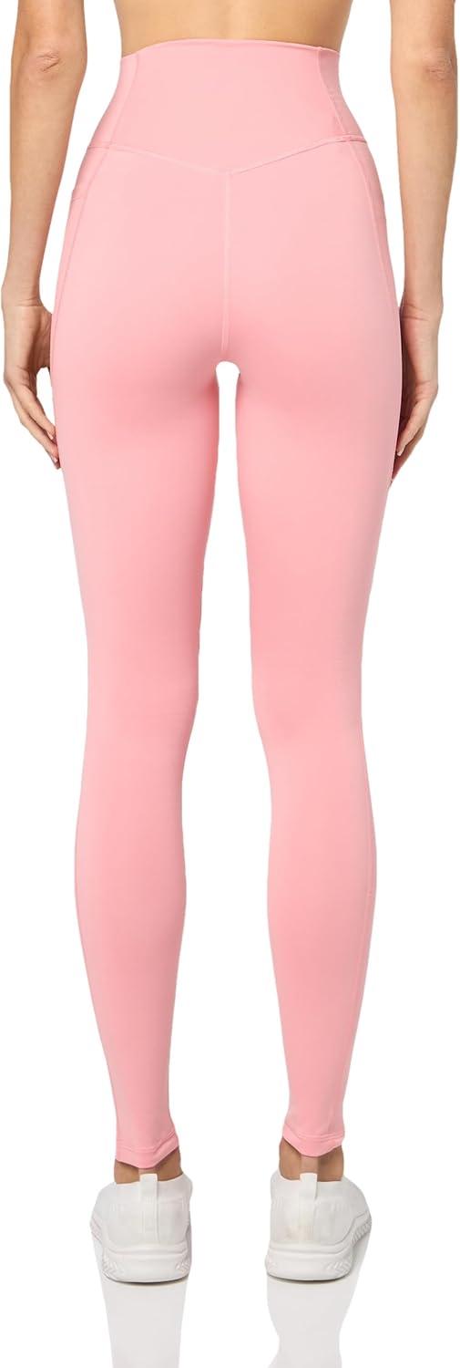 imageadidas Womens Optime Essentials Stash Pocket Full Length LeggingsSemi Pink Spark