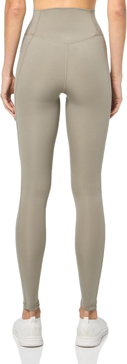 imageadidas Womens Optime Essentials Stash Pocket Full Length LeggingsSilver Pebble