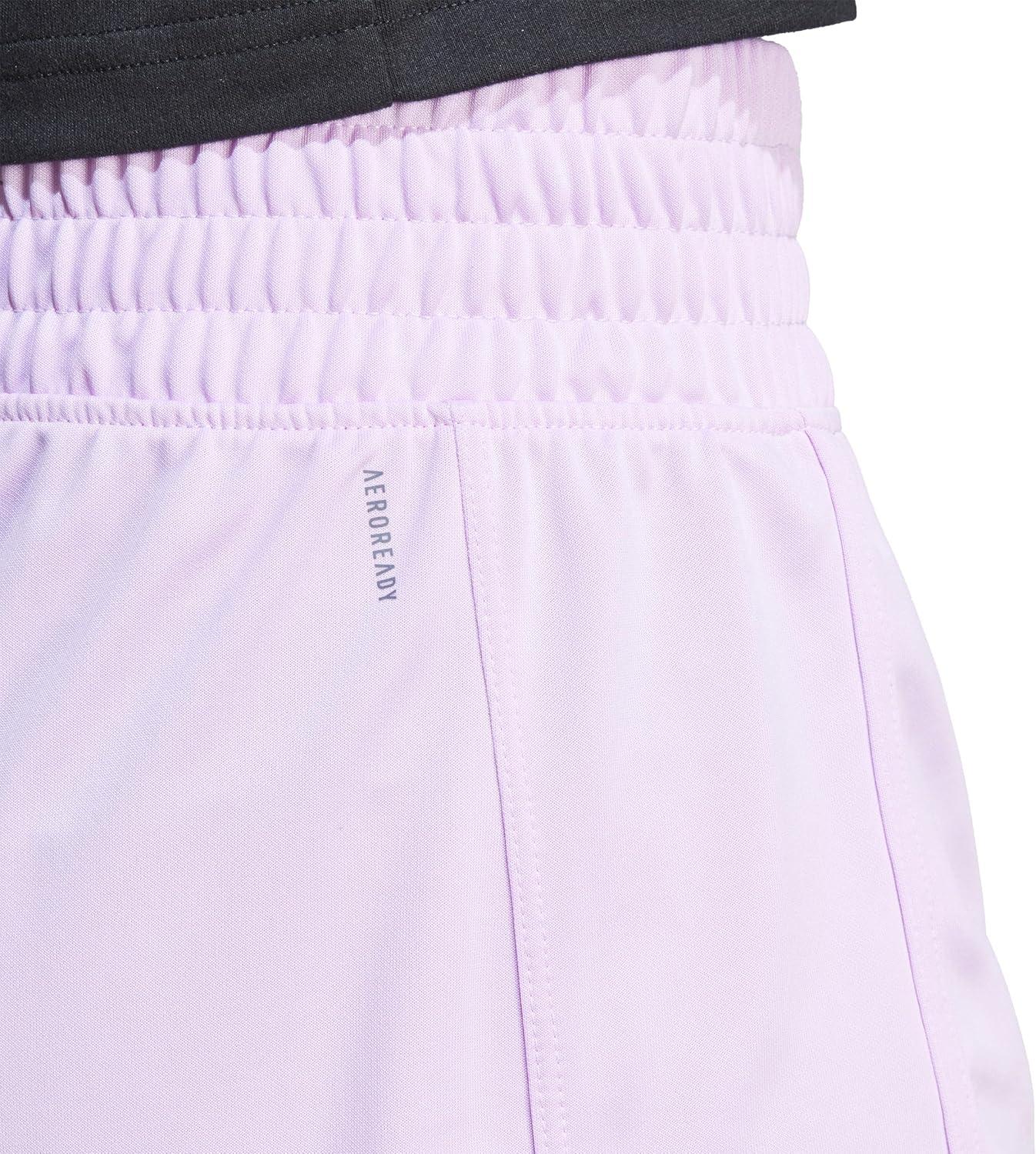 imageadidas Womens Pacer Essentials Knit HighRise Training ShortsBliss LilacWhite