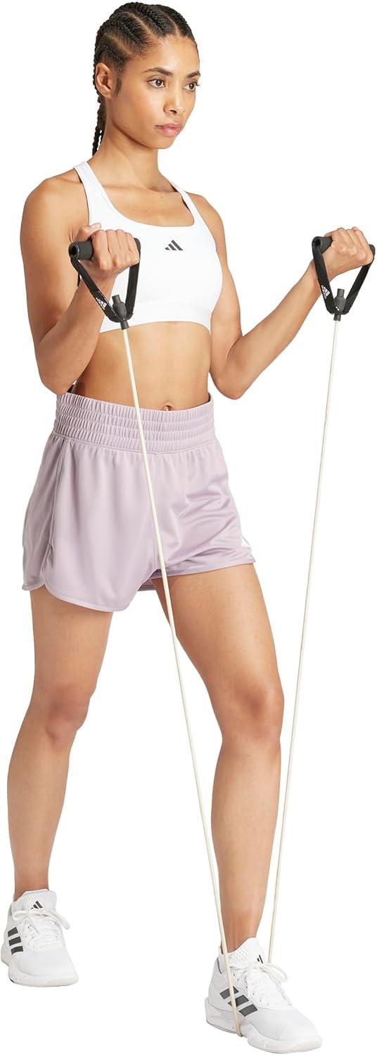 imageadidas Womens Pacer Essentials Knit HighRise Training ShortsPreloved Fig