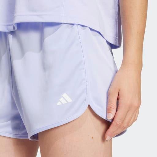 imageadidas Womens Pacer Essentials Knit HighRise Training ShortsViolet ToneWhite