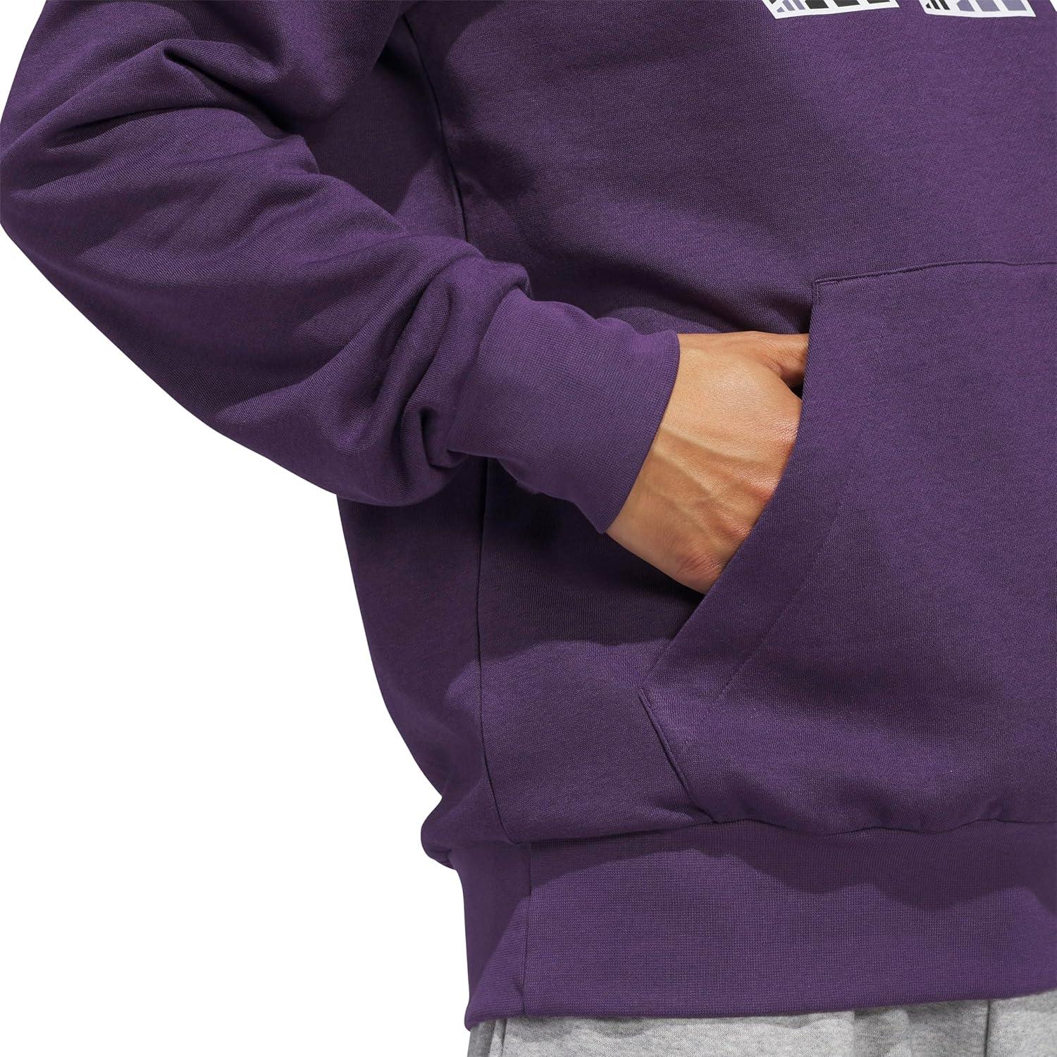 imageadidas mens Big Logo Graphic HoodieAurora Plum