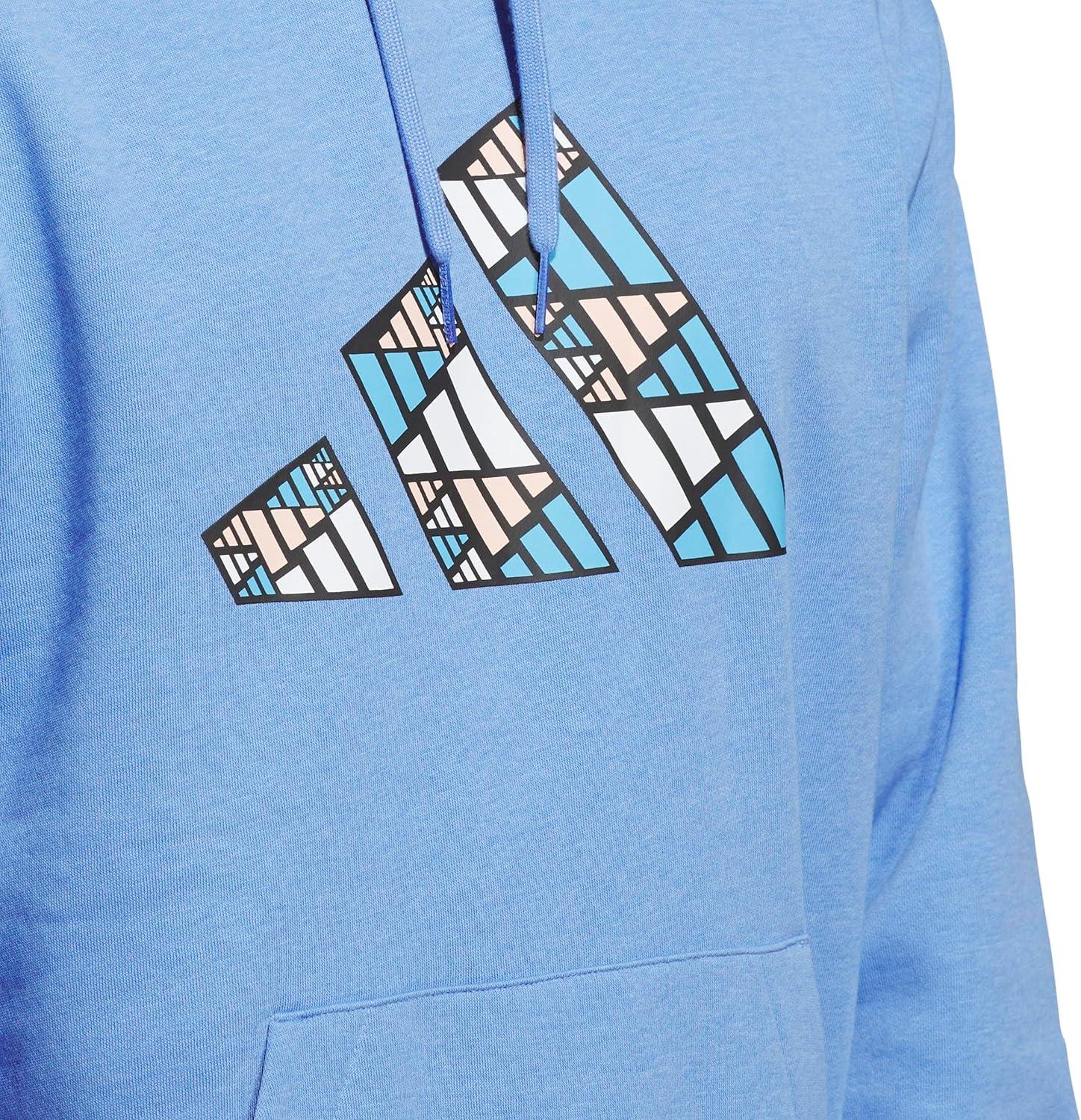 imageadidas mens Big Logo Graphic HoodieBlue Fusion