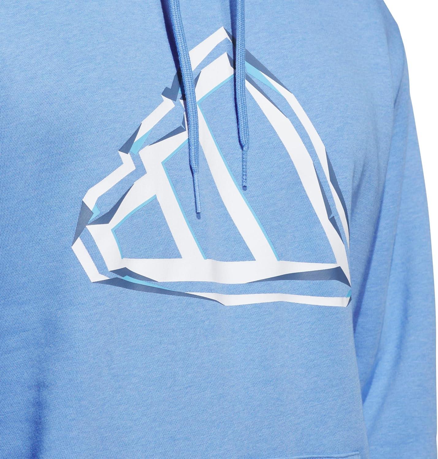 imageadidas mens Big Logo Graphic HoodieBlue FusionWhite