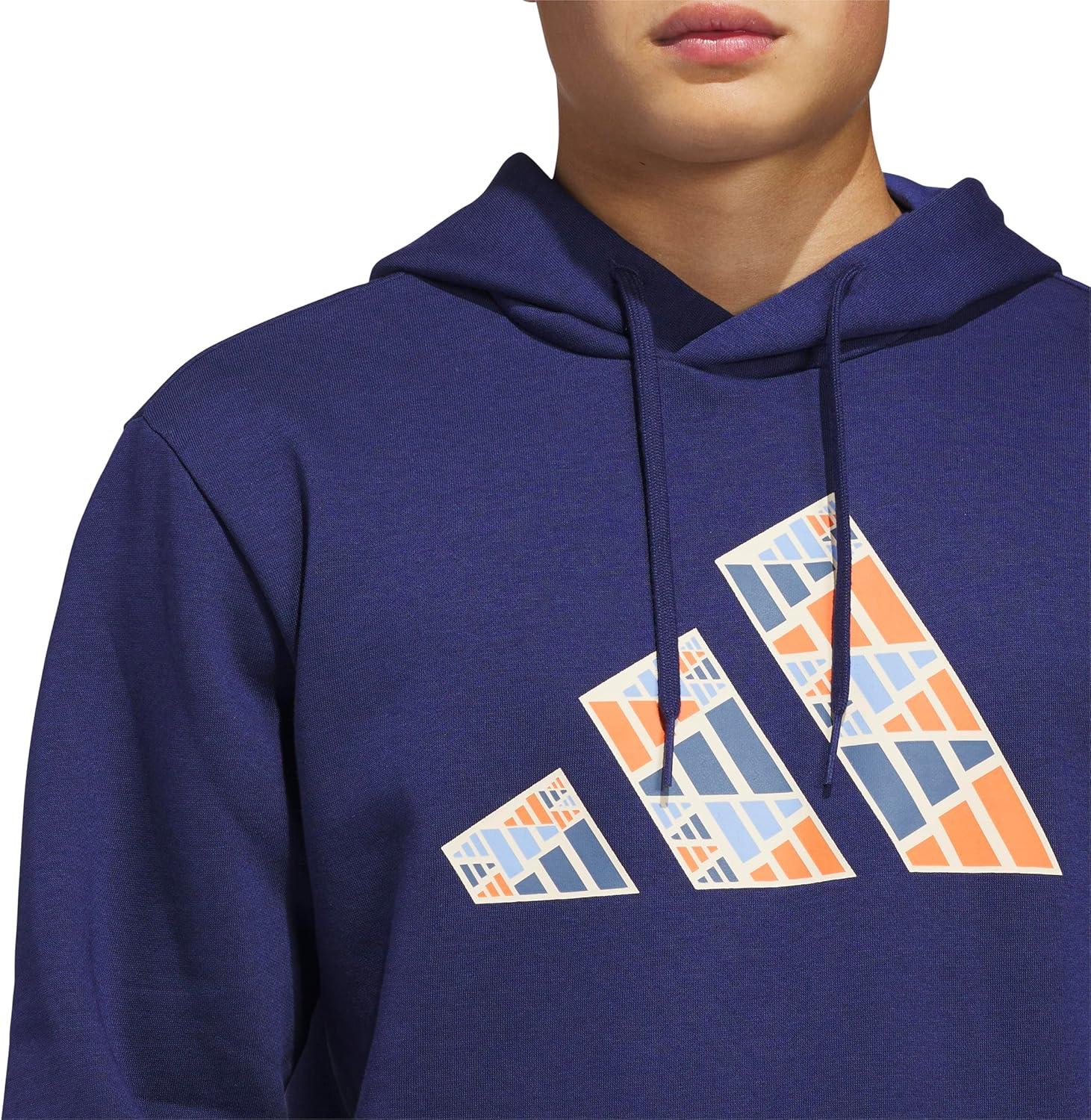 imageadidas mens Big Logo Graphic HoodieDark Blue