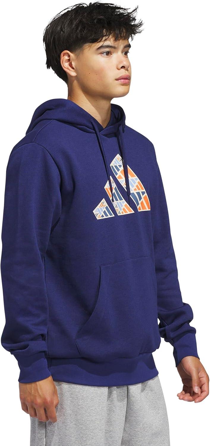 imageadidas mens Big Logo Graphic HoodieDark Blue
