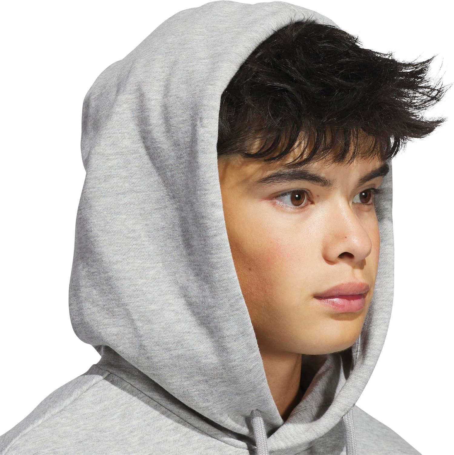 imageadidas mens Big Logo Graphic HoodieMedium Grey HeatherBlue