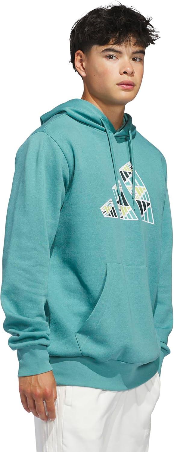 imageadidas mens Big Logo Graphic HoodiePowder Teal