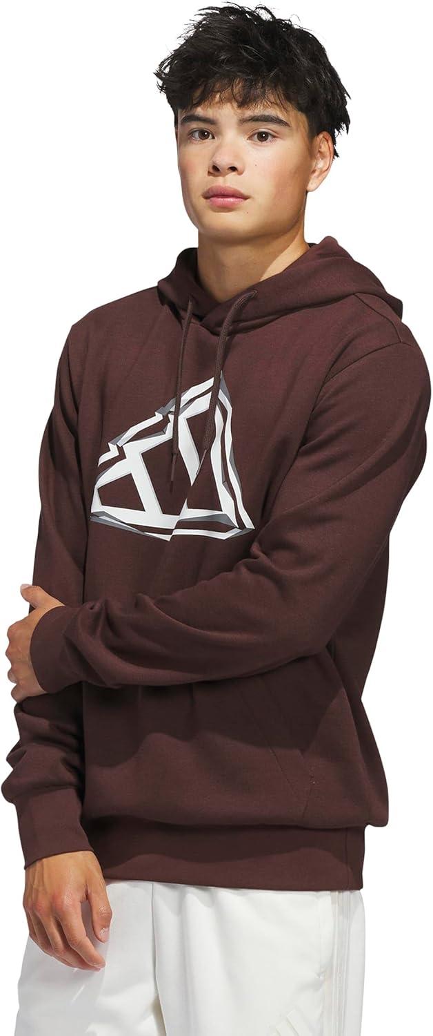 imageadidas mens Big Logo Graphic HoodieShadow Brown