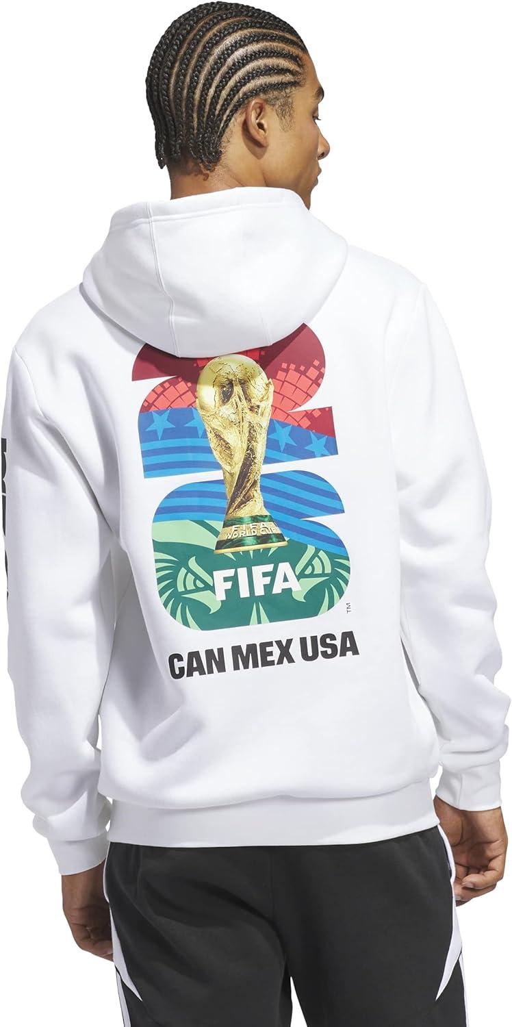 imageadidas mens Fifa World Cup 26 Match Ball Graphic HoodieWhite