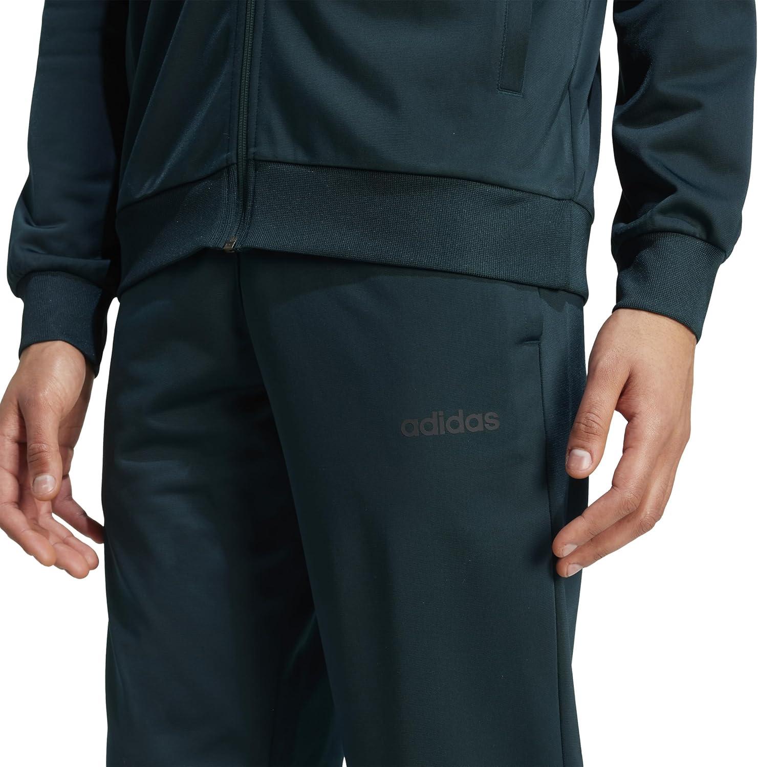 imageadidas mens Train Linear Track SuitAurora Ivy