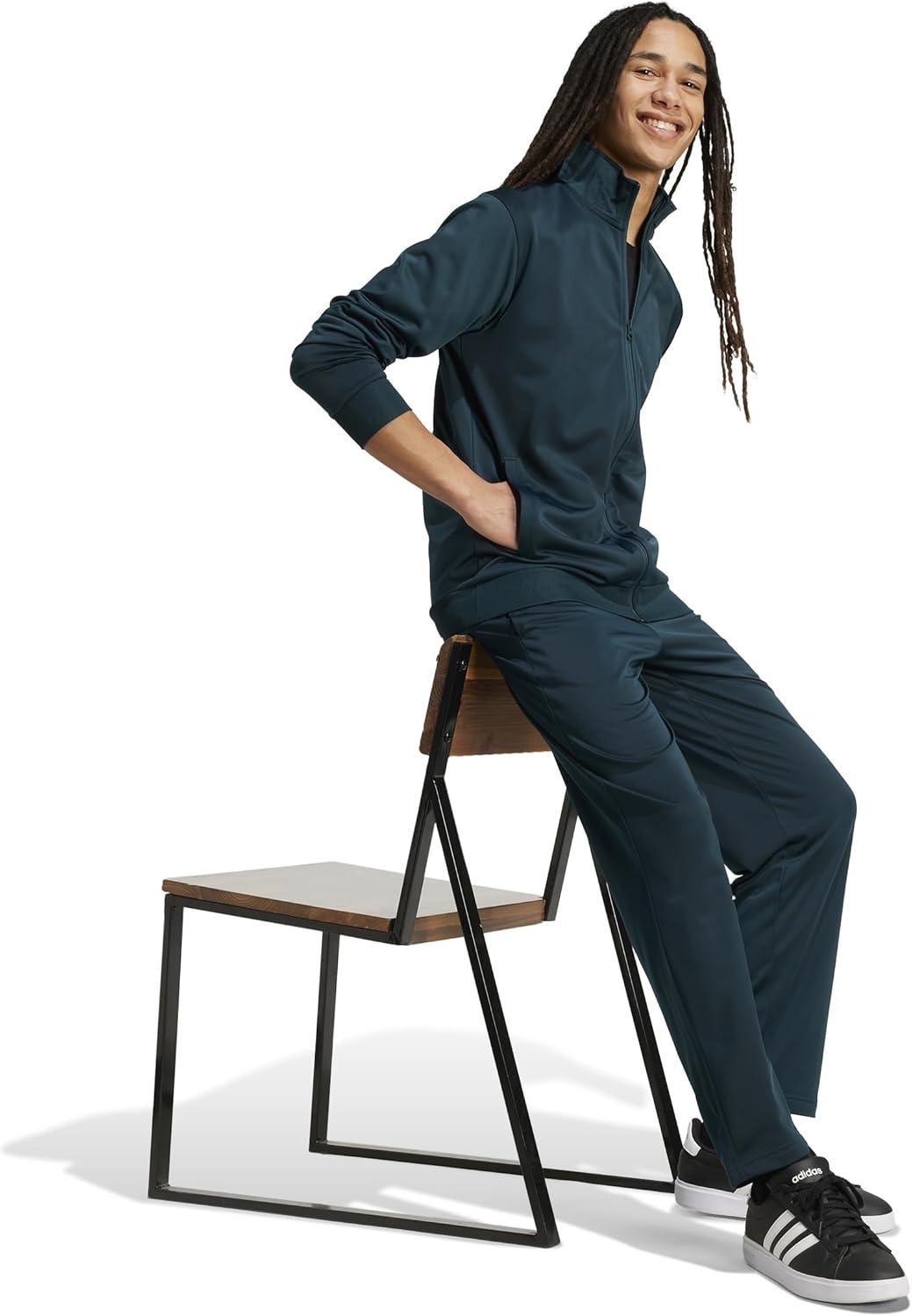 imageadidas mens Train Linear Track SuitAurora Ivy