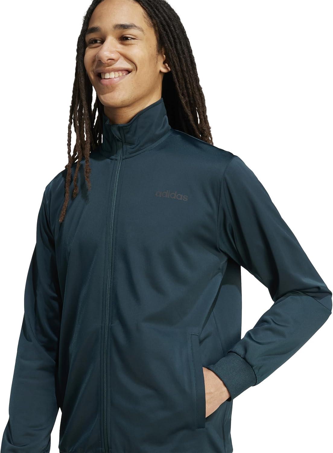 imageadidas mens Train Linear Track SuitAurora Ivy