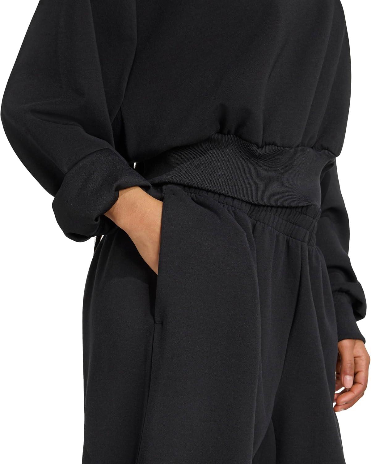 imageadidas womens All Szn Soft Lux Loose SweatshirtBlack