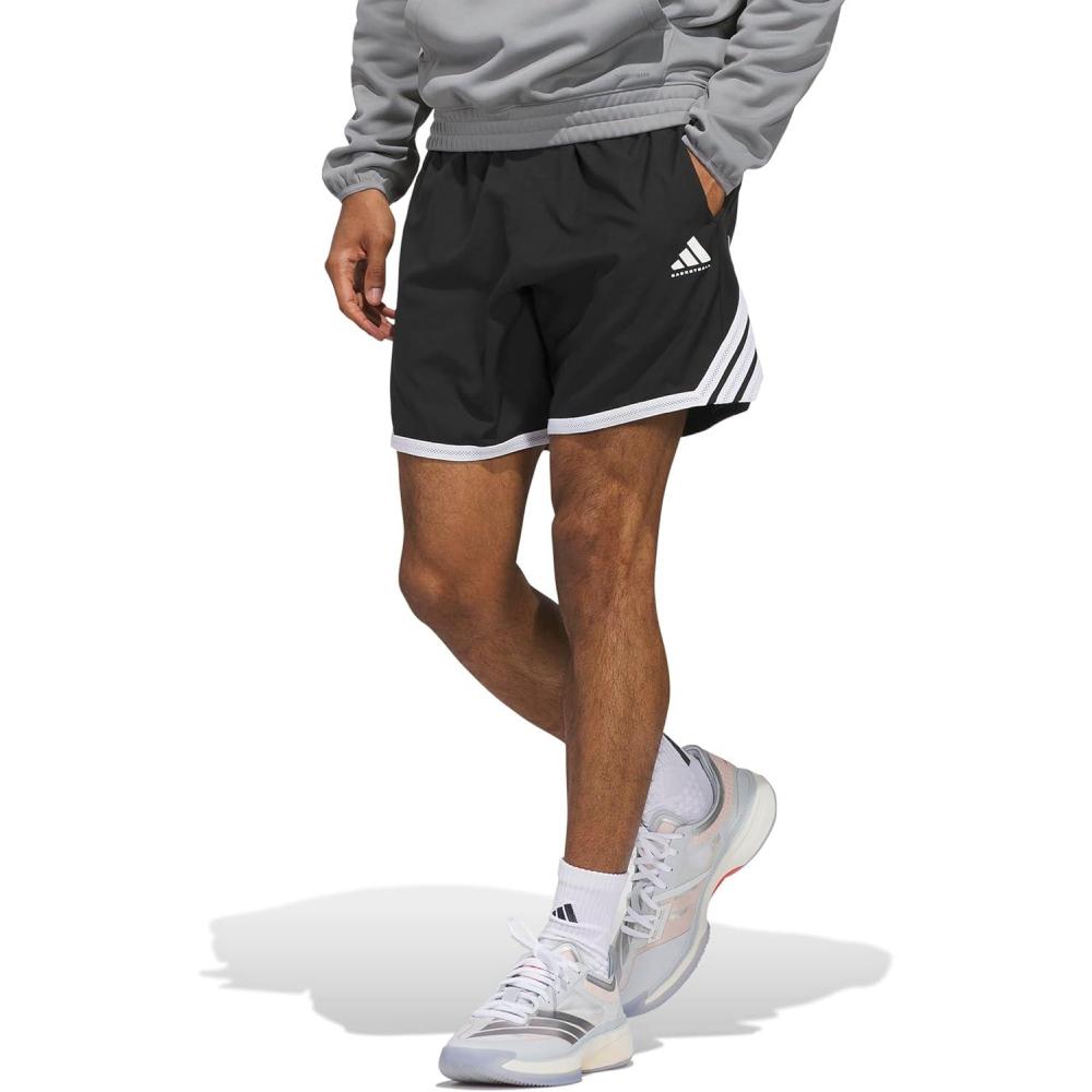 imageadidas Mens Crazylite Basketball ShortsBlackWhite
