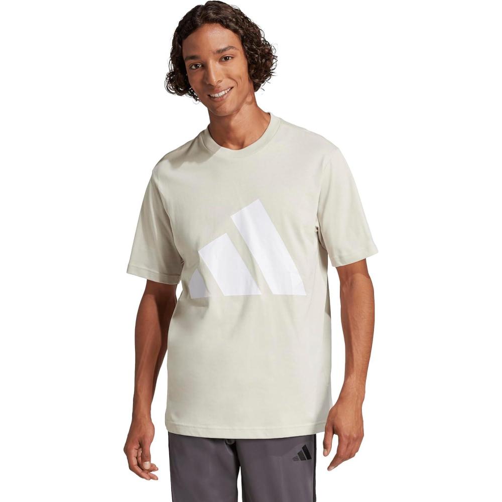 imageadidas Mens Essentials Big Logo TShirtWonder AluminaWhite
