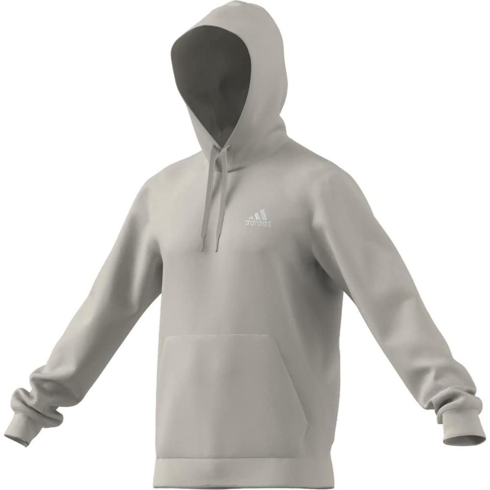 imageadidas Mens Essentials Fleece HoodieAluminawhite