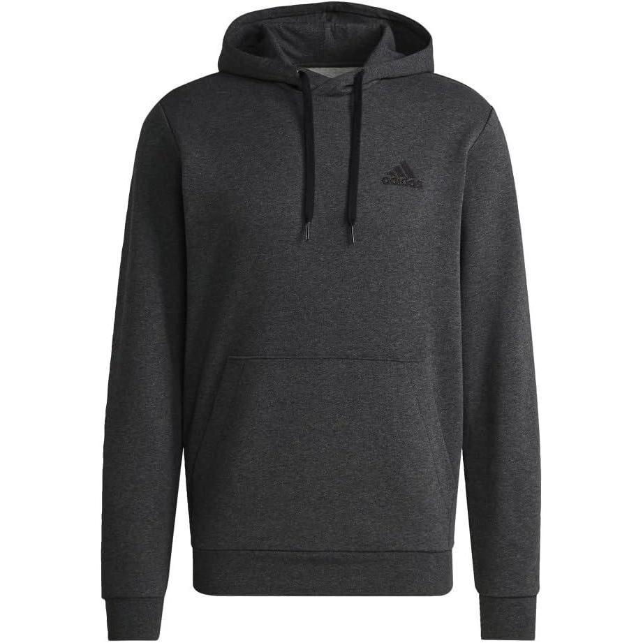 imageadidas Mens Essentials Fleece HoodieDark Grey HeatherBlack