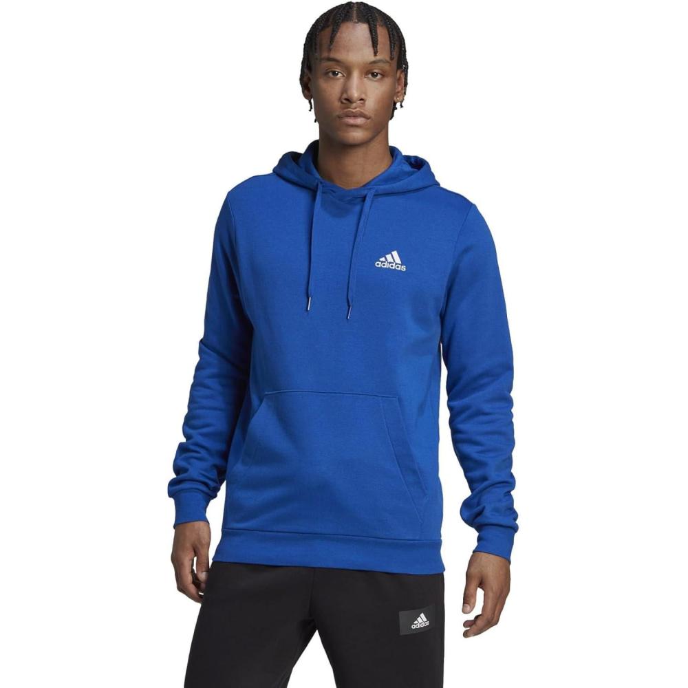 imageadidas Mens Essentials Fleece HoodieTeam Royal BlueWhite