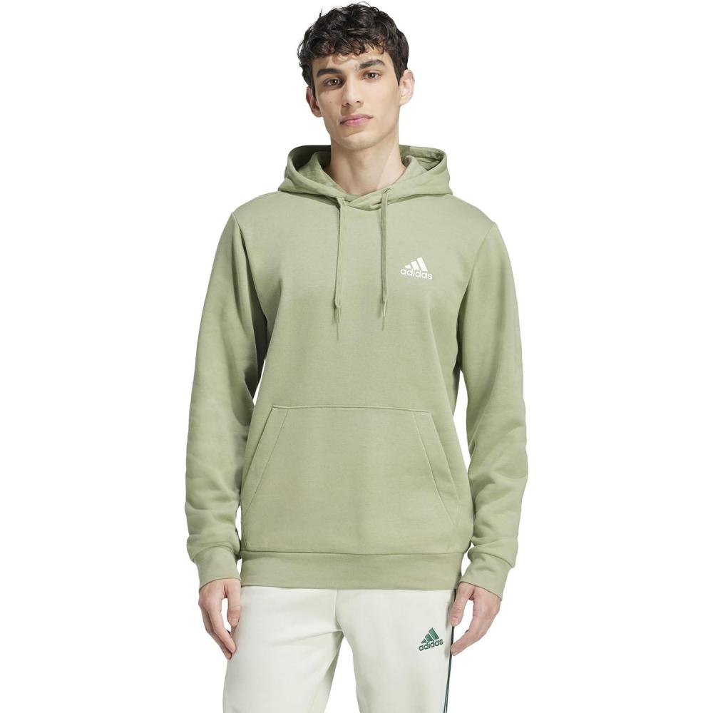 imageadidas Mens Essentials Fleece HoodieTent Green