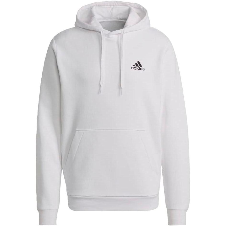 imageadidas Mens Essentials Fleece HoodieWhite Black