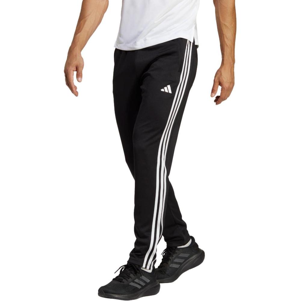imageadidas Mens Train Essentials 3Stripes PantsBlackWhite