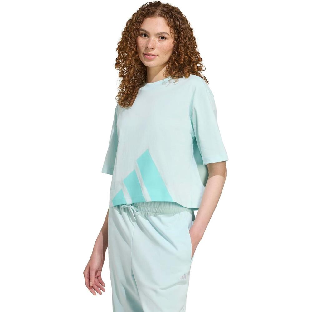 imageadidas Originals Womens Essentials Big Logo Boyfriend TShirtHalo MintFlash Aqua