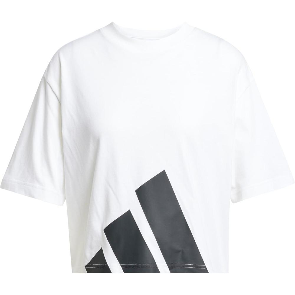 imageadidas Originals Womens Essentials Big Logo Boyfriend TShirtWhiteBlack