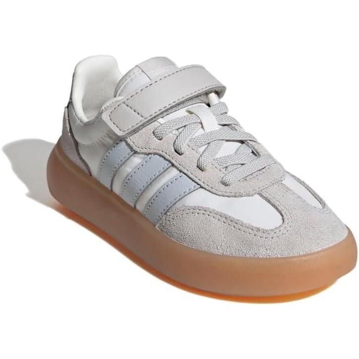 imageadidas UnisexChild Barreda Decode Elastic Lace ampamp Strap SneakerWhiteHalo BlueGrey