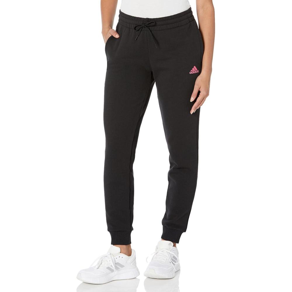 imageadidas Womens Essentials Linear French Terry Cuffed PantsBlackPulse Magenta