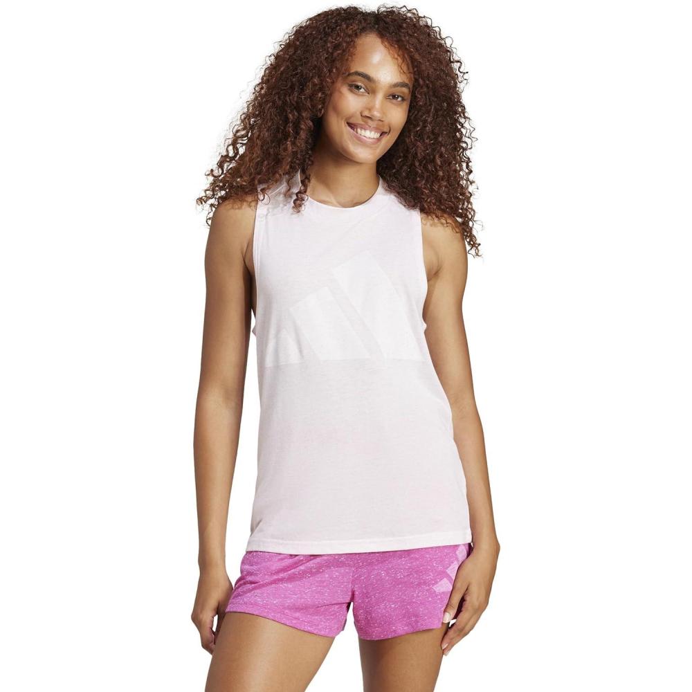 imageadidas Womens Essentials Winners Tank TopClear PinkWhite