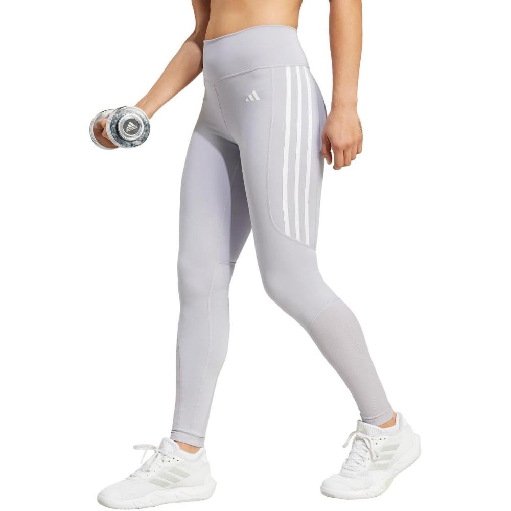 imageadidas Womens Optime Essentials Stash Pocket FullLength LeggingsGlory Grey