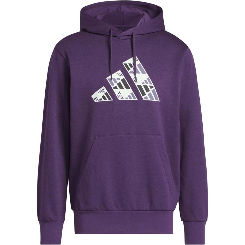 imageadidas mens Big Logo Graphic HoodieAurora Plum