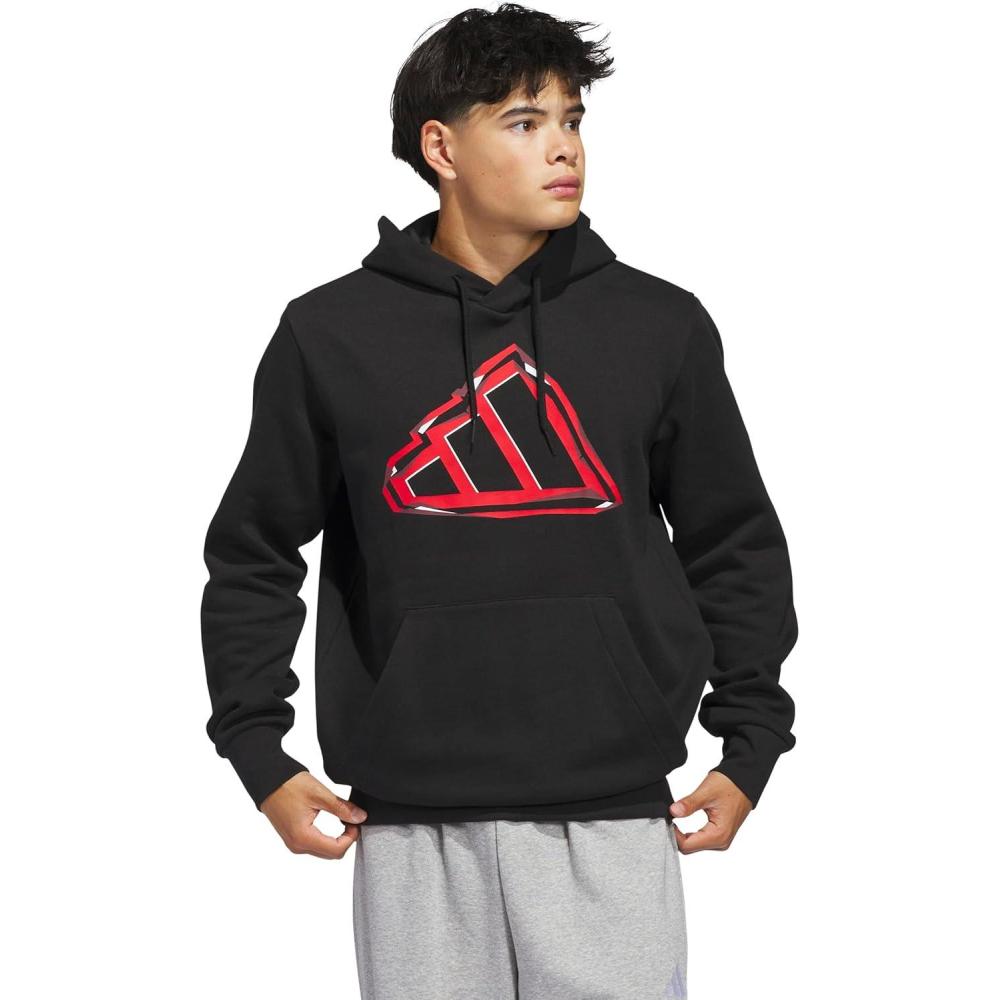 imageadidas mens Big Logo Graphic HoodieBlack