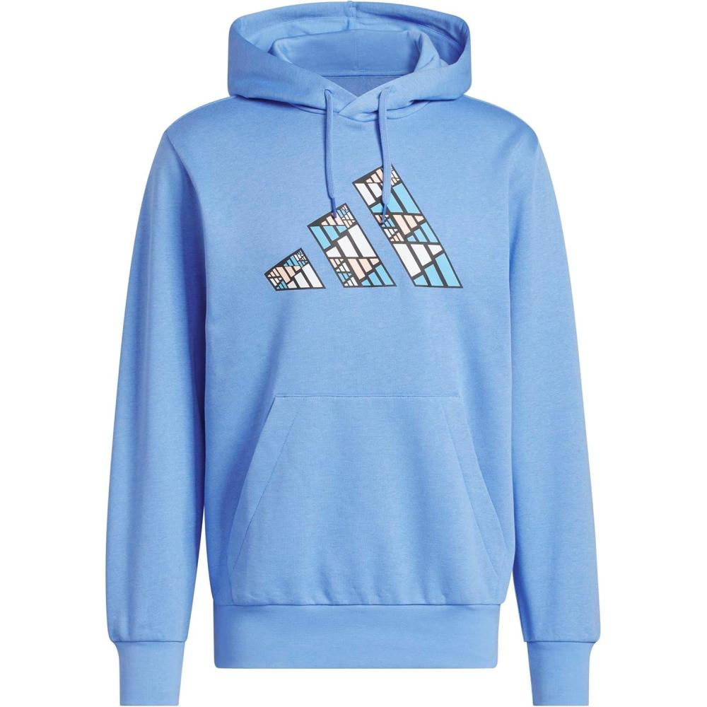 imageadidas mens Big Logo Graphic HoodieBlue Fusion
