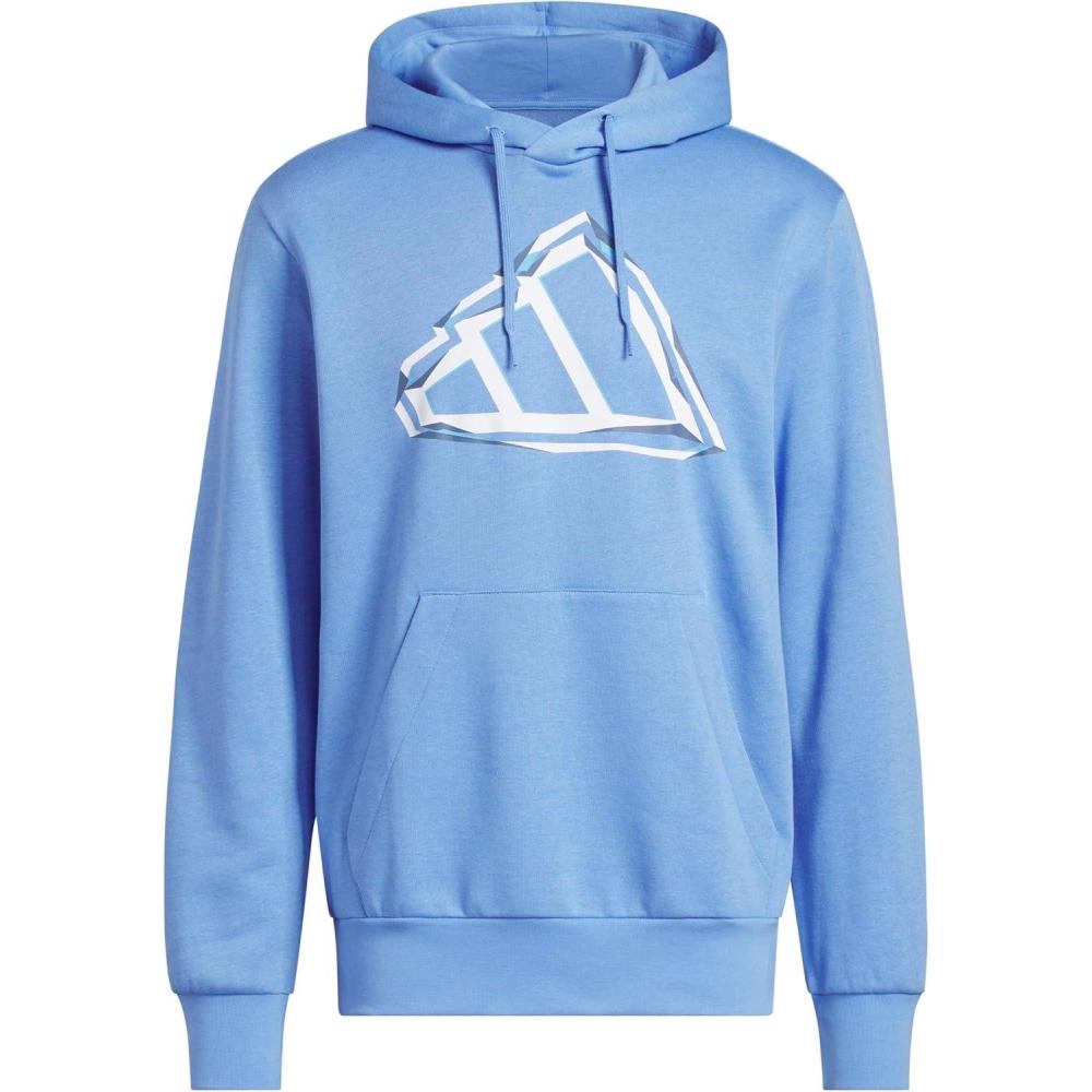 imageadidas mens Big Logo Graphic HoodieBlue FusionWhite