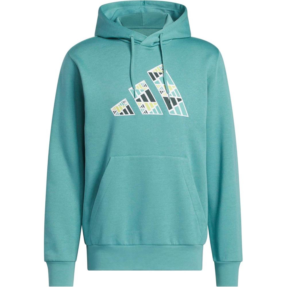 imageadidas mens Big Logo Graphic HoodiePowder Teal