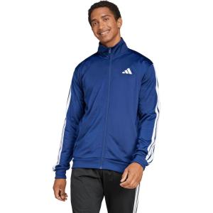 adidas Men’s 3-Stripes Tricot Track Top(Dark Blue)