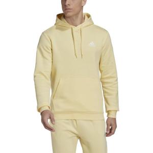 adidas Men’s Essentials Fleece Hoodie(Almost Yellow-white)