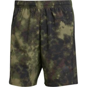 adidas Men’s Train Essentials All Over Printed Shorts(Olive Strata)