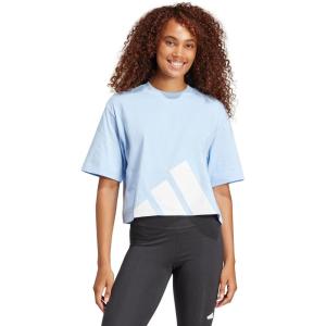 adidas Originals Women’s Essentials Big Logo Boyfriend T-Shirt(Blue/White)