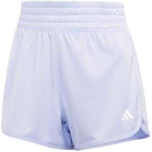 adidas Women’s Pacer Essentials Knit High-Rise Training Shorts(Violet Tone/White)