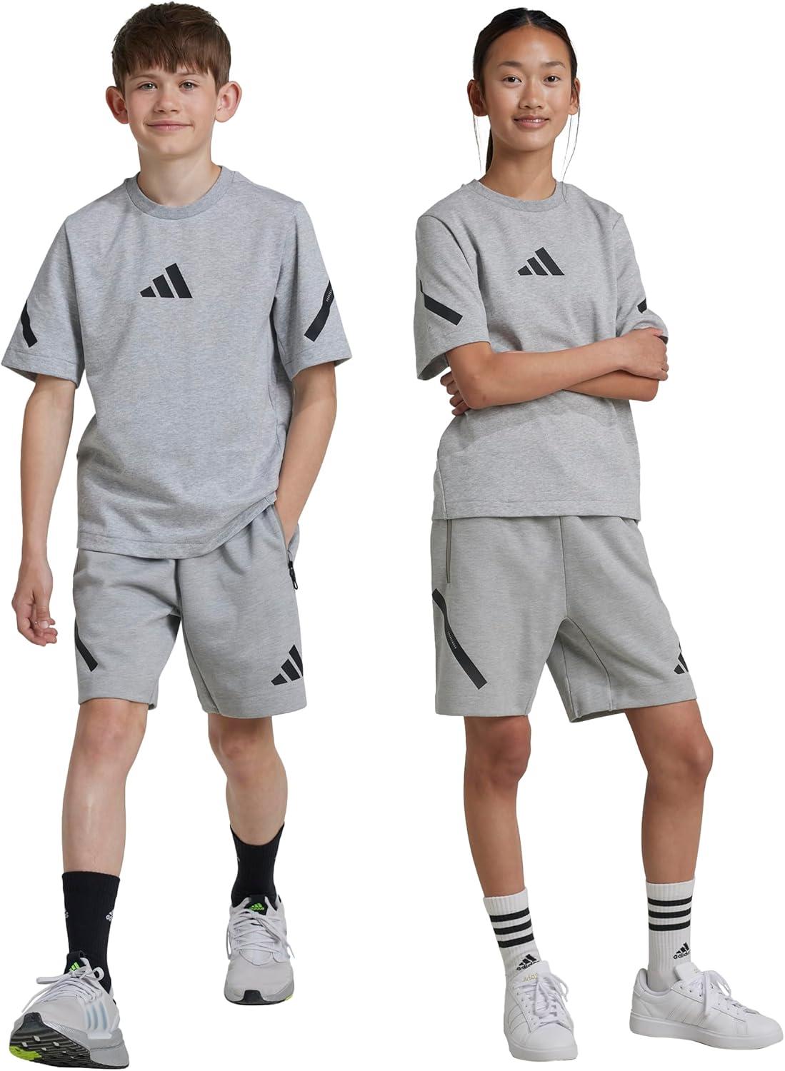imageadidas Kids Zne ShortsMedium Grey HeatherBlack