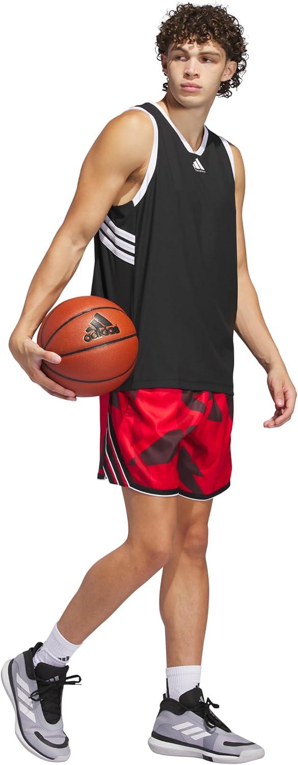 imageadidas Mens Crazylite All Over Printed Basketball ShortsPure RubyBlack