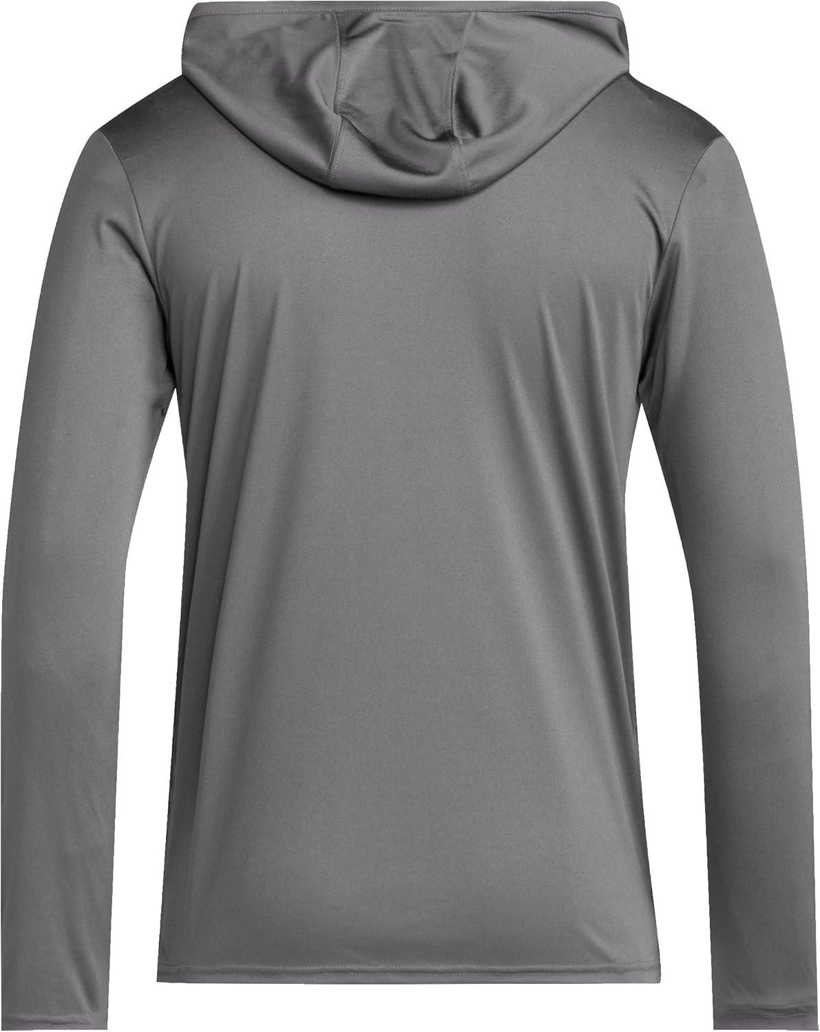 imageadidas Mens NCAA Designed for Training Team HoodieTeam GreyDark GreenWhiteUniversity of Miami