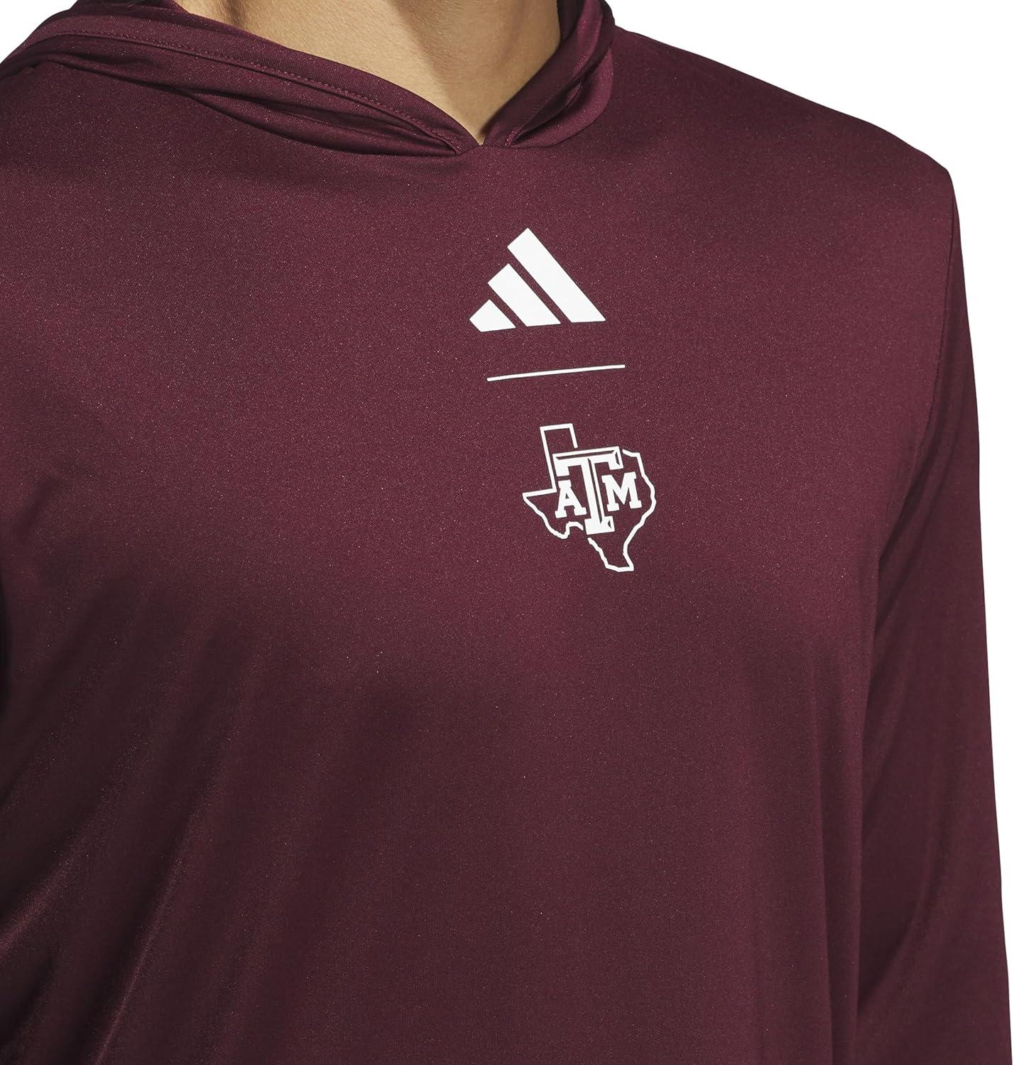 imageadidas Mens NCAA Designed for Training Team HoodieTeam MaroonTexas Am