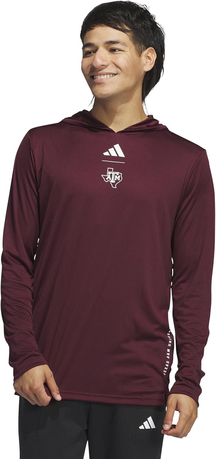 imageadidas Mens NCAA Designed for Training Team HoodieTeam MaroonTexas Am