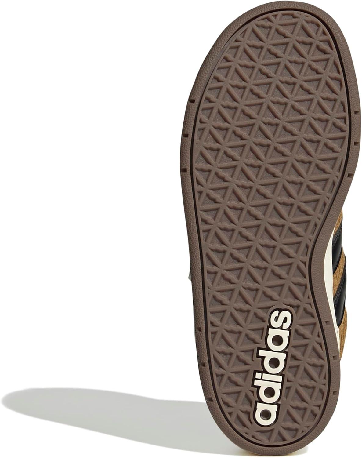 imageadidas UnisexChild Breakbase Elastic Lace ampamp Strap SneakerBronze StrataBlackWonder White