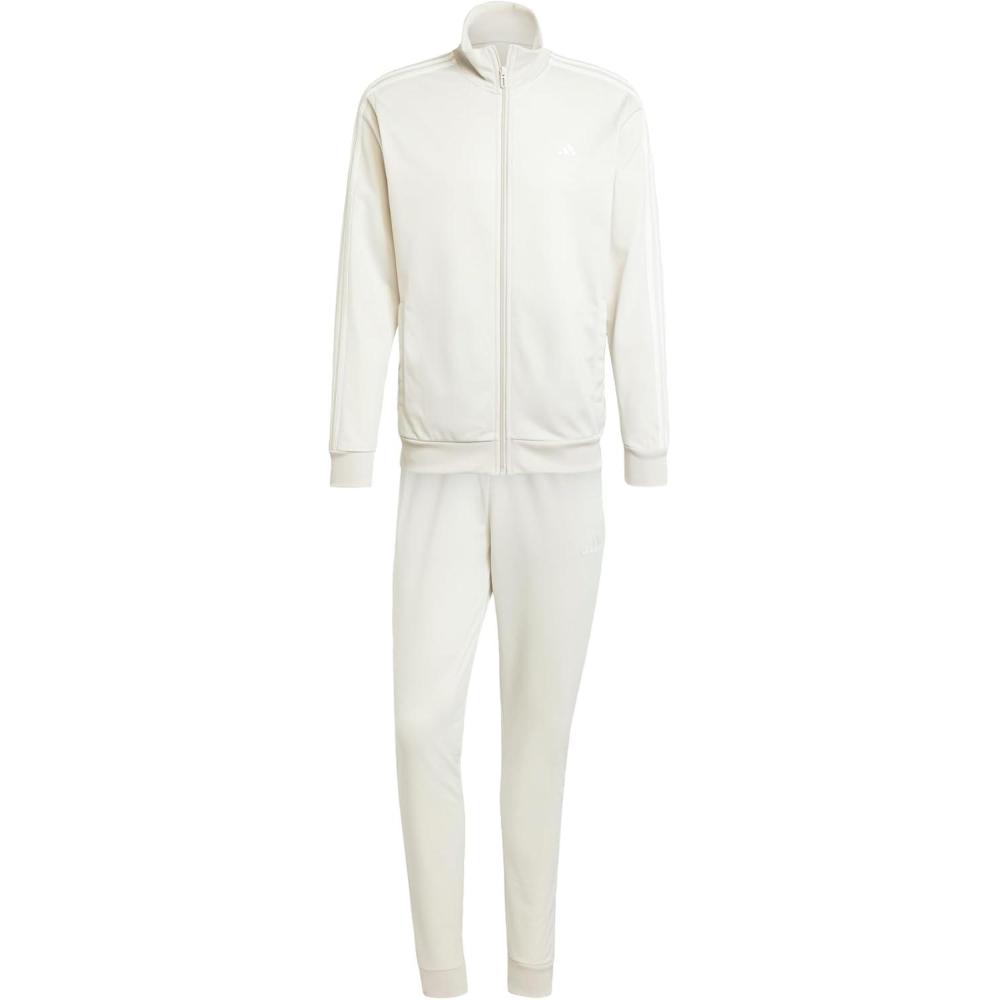 imageadidas Mens Basic 3Stripes Tricot Track SuitAlumina