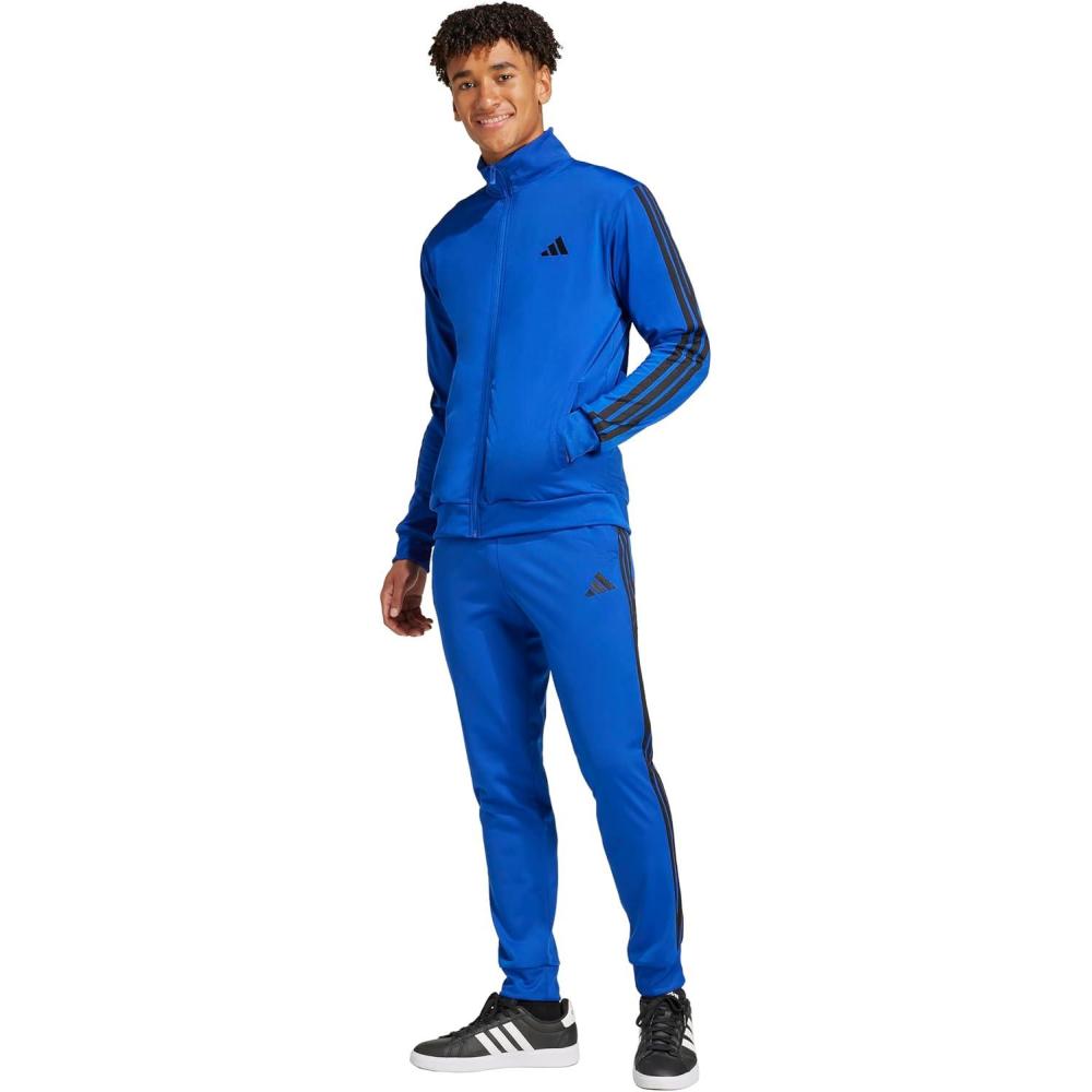 imageadidas Mens Basic 3Stripes Tricot Track SuitTeam Royal Blue